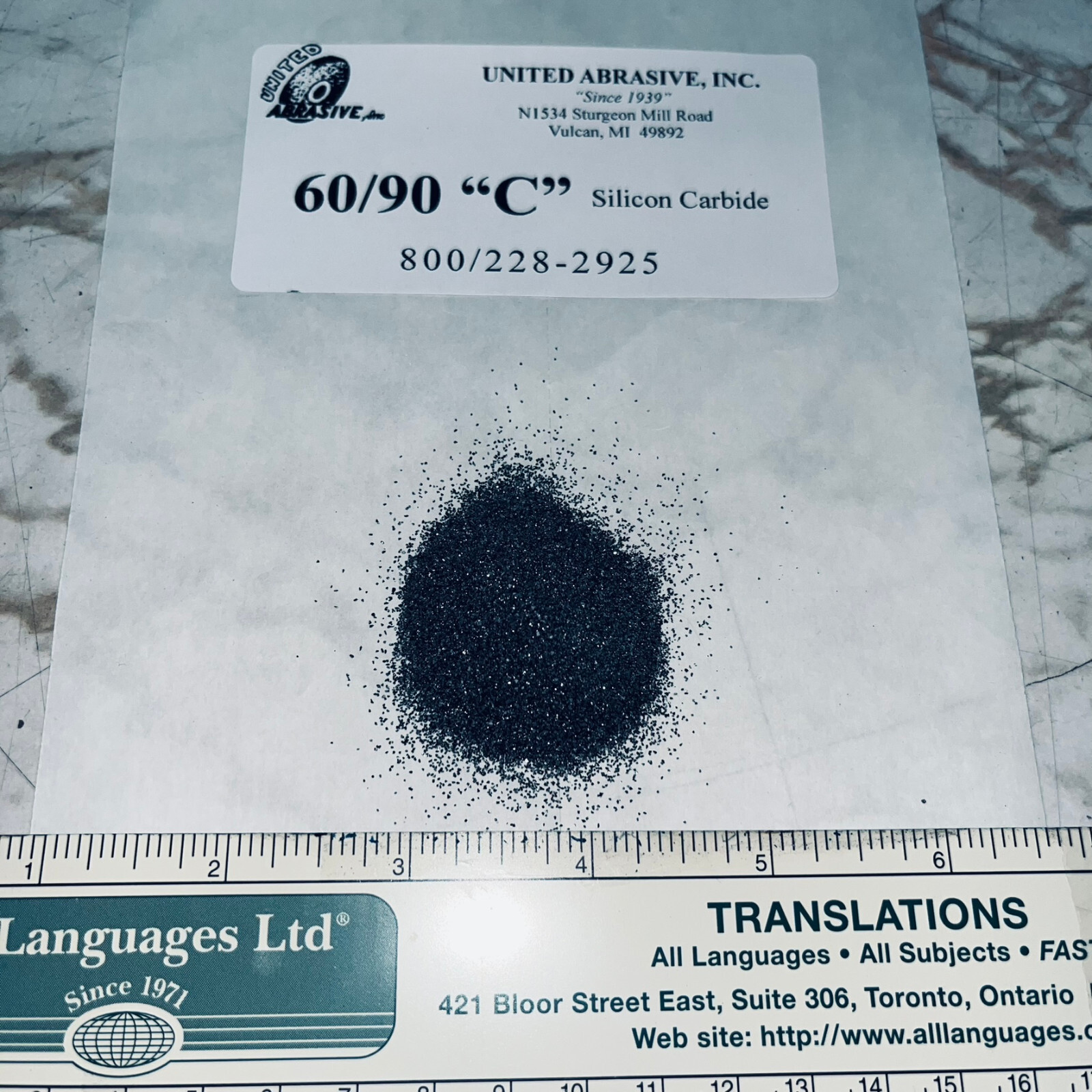 60/90 Silicon Carbide Black 20 lb Grit Medium Polishing/Tumbling Abrasive Media