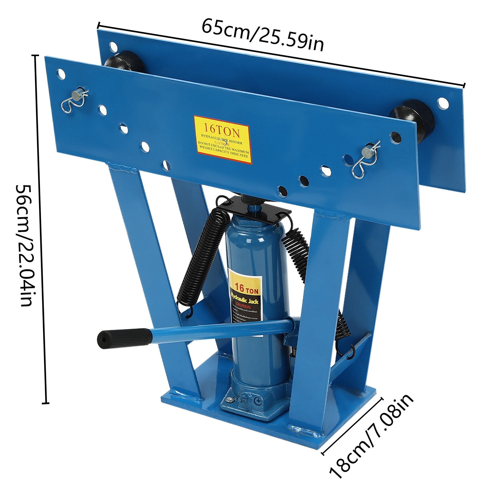 16 Ton Pipe Bender Manual Hydraulic Piping Bending Exhaust Tube Fabric w/8 Dies