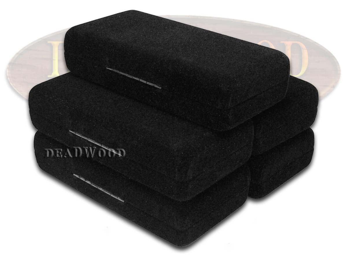 Case xx 5 Black Velvet Presentation Boxes for Pocket Knives