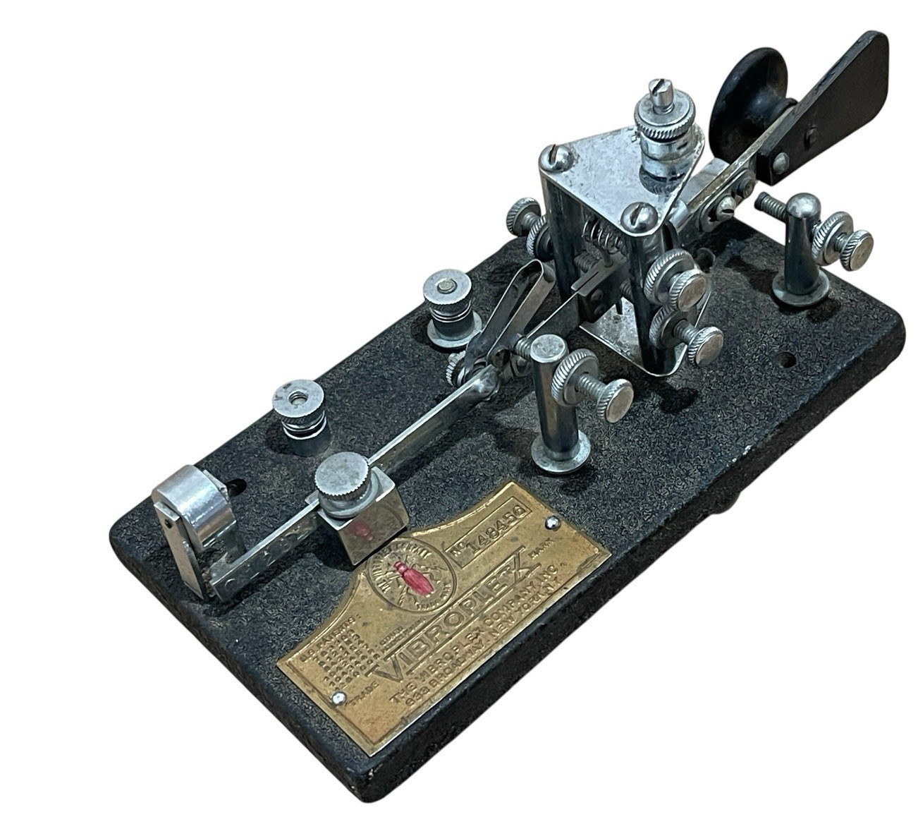 Vibroplex Champion Bug Morse Code Telegraph Key SN 148456 Ham Radio 1939-40s