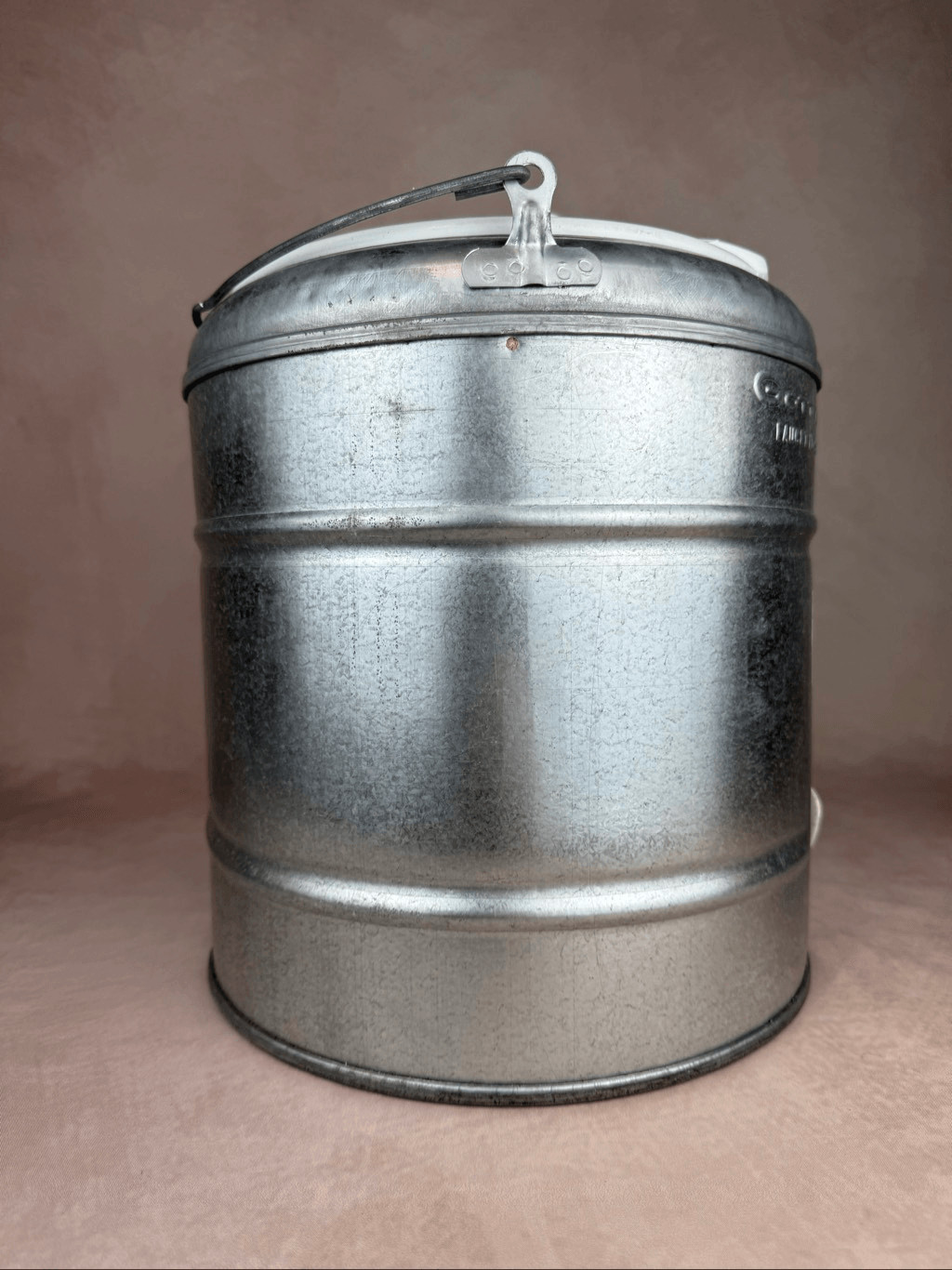 Vintage Gott Galvanized Metal 2 Gallon Water Jug Cooler Silver NOS