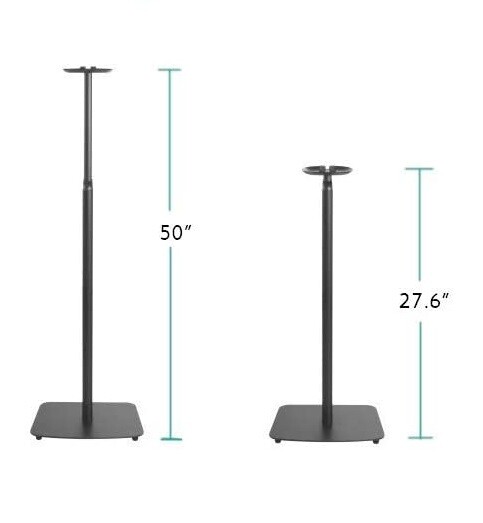 ynVISION Adjustable Floor Stands for Sonos One, One SL, Play:1 (2 Pack) Black