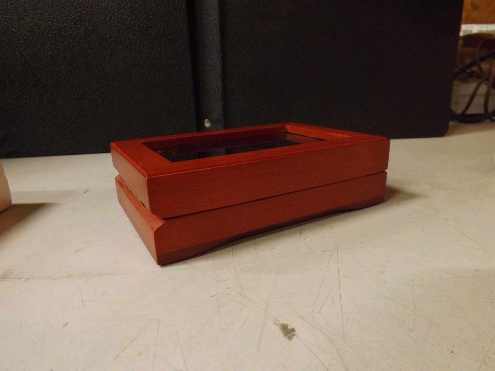 Wooden Display Box with Glass Window for Single Graded Coin Slab