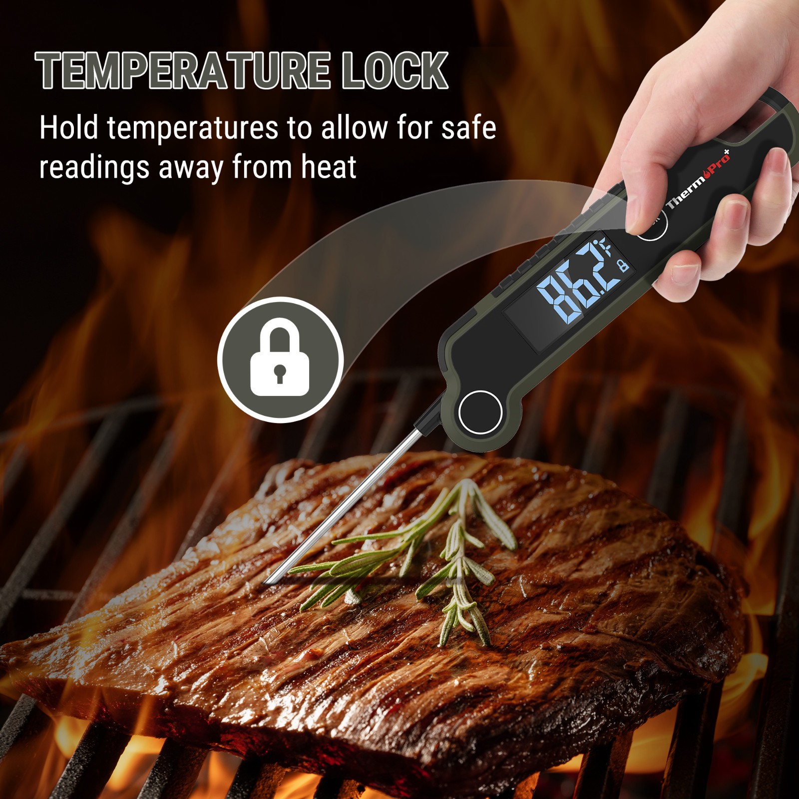 ThermoPro TP620W Meat Thermometer Instant Read Digital Cooking Thermometer Grill