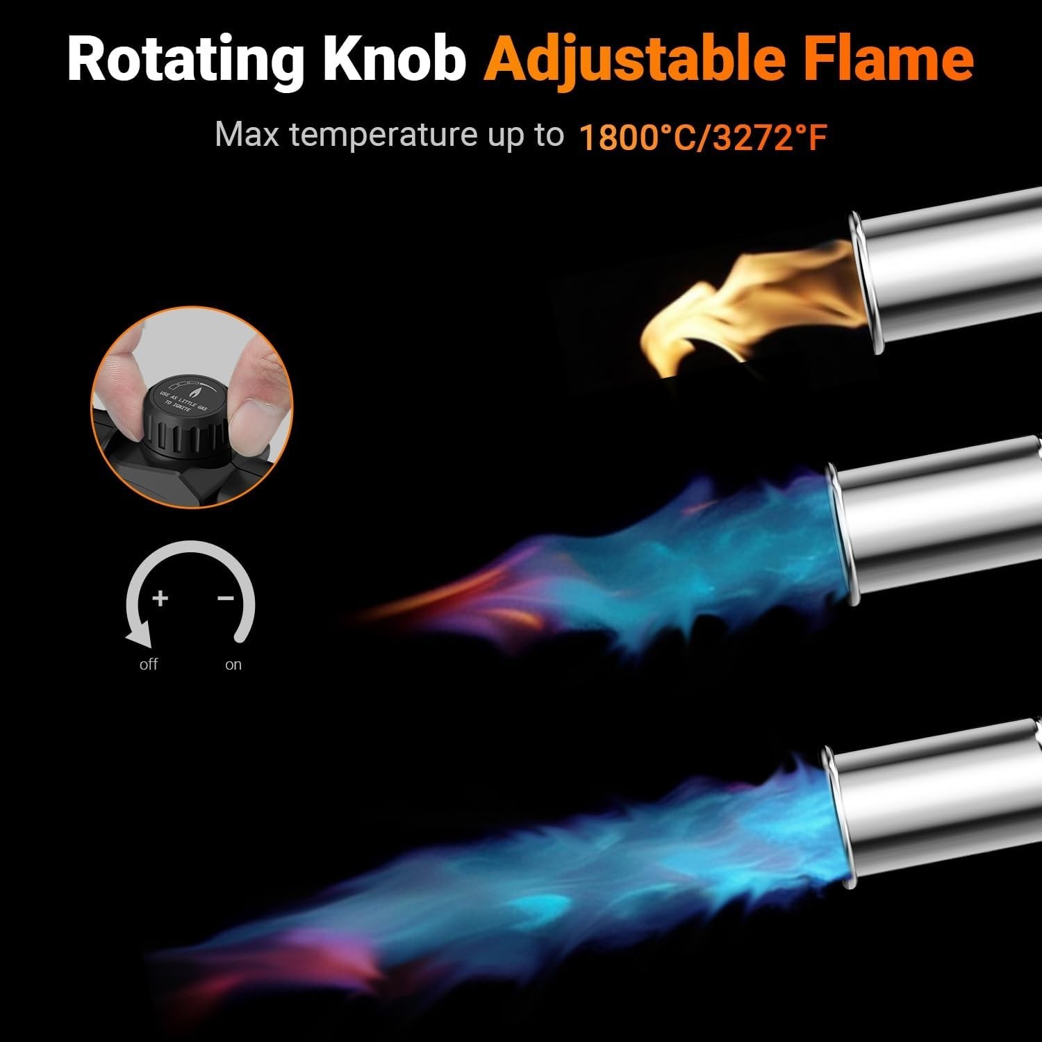 Propane Torch Weed Burner with 10 FT Hose, High Output Weed Torch Flamethrowe...