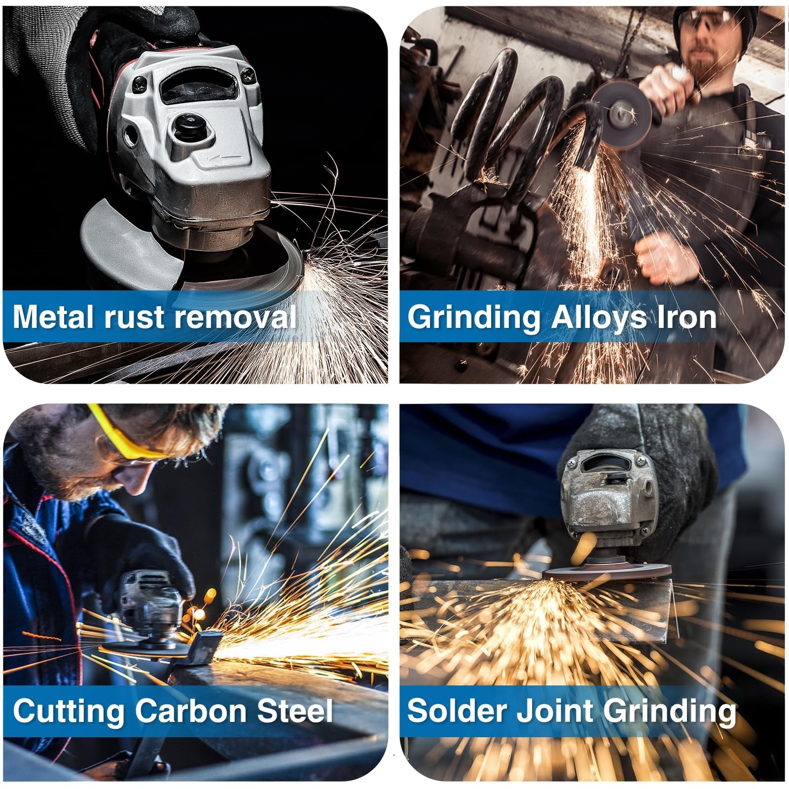 26 Pack Angle Grinder Cutting Flap Grinding Disc Wheels 4-1/2 Inch Metal Cutting