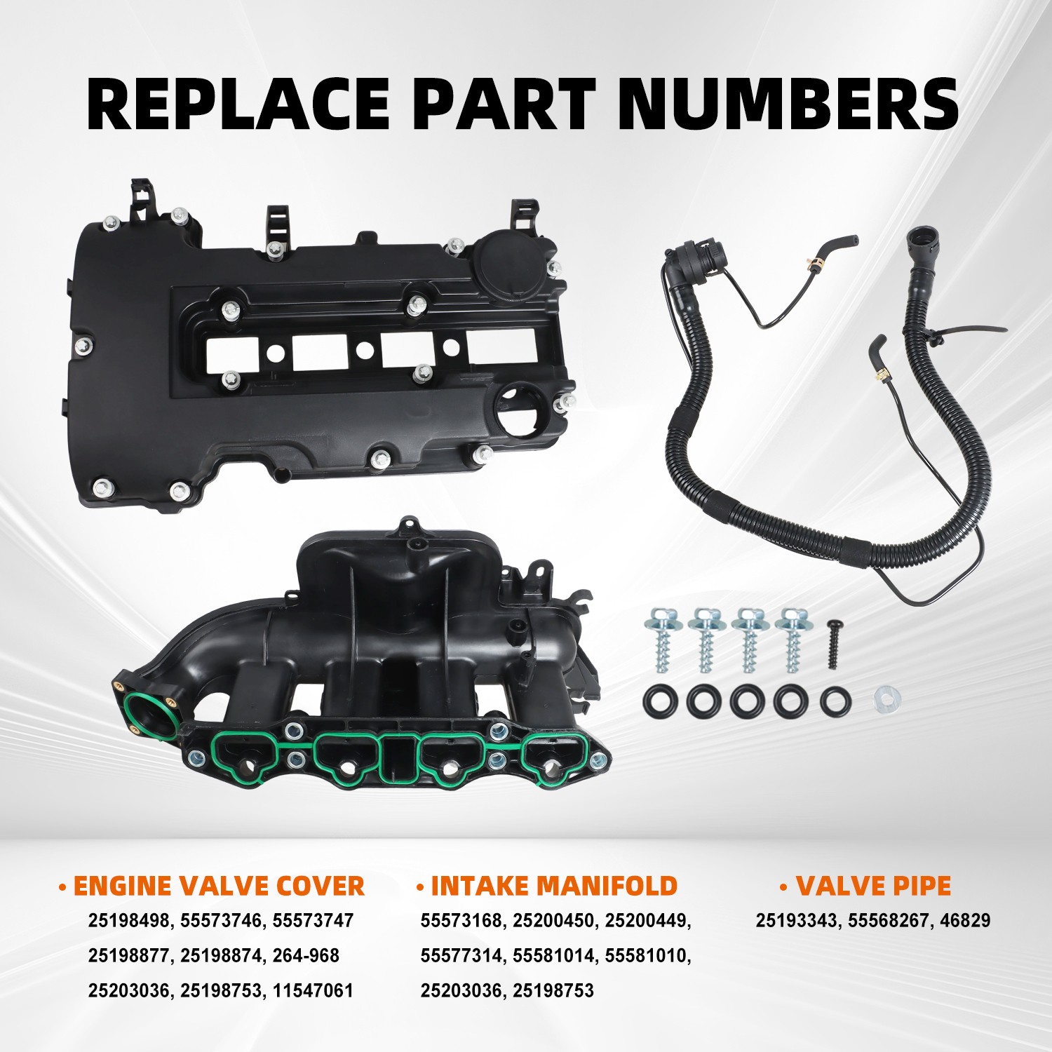 Intake Manifold & Valve Cover for Chevrolet Cruze Sonic 1.4L Turbo 2011-20