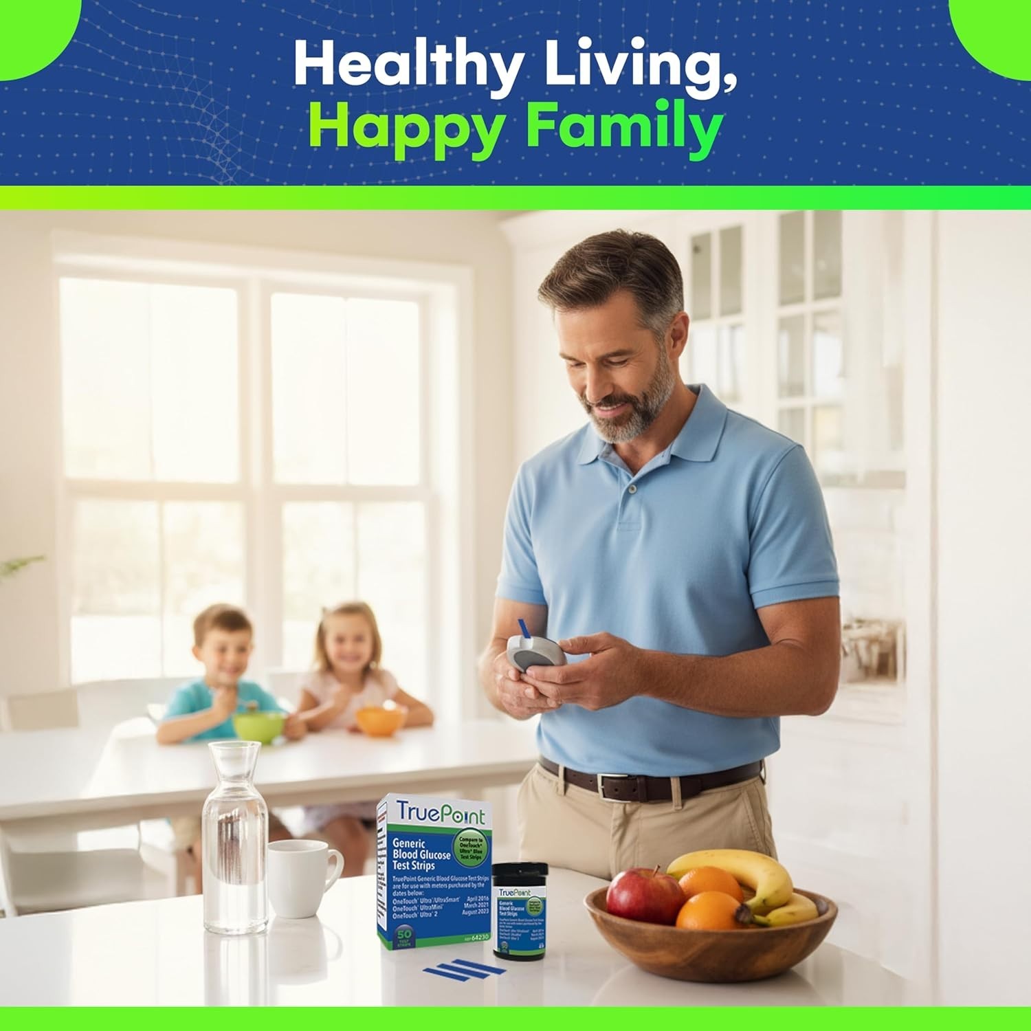 TRUE POINT - UNISTRIP 1 Blood Glucose Strips 300 Qty. Generic for ONE-TOUCH