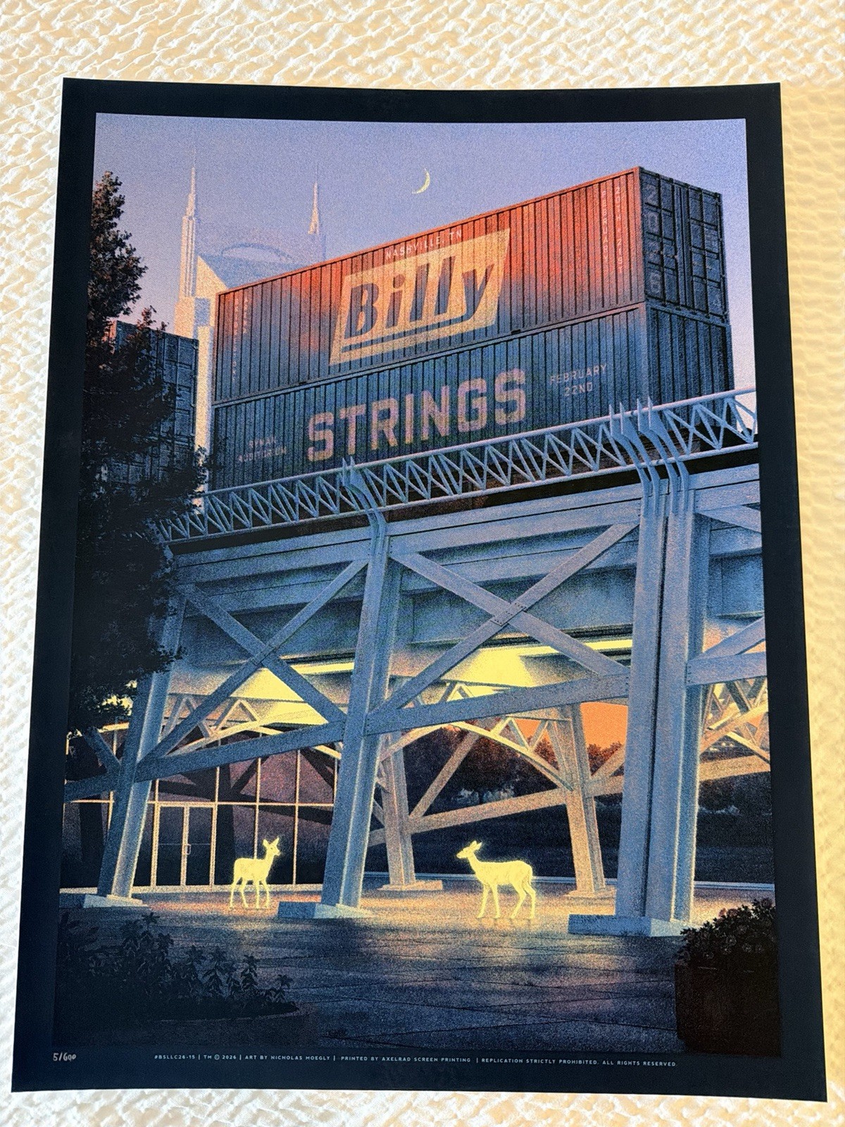 Billy Strings Poster Nashville, TN 2/20/2026-2/22/2026 Nicholas Moegly