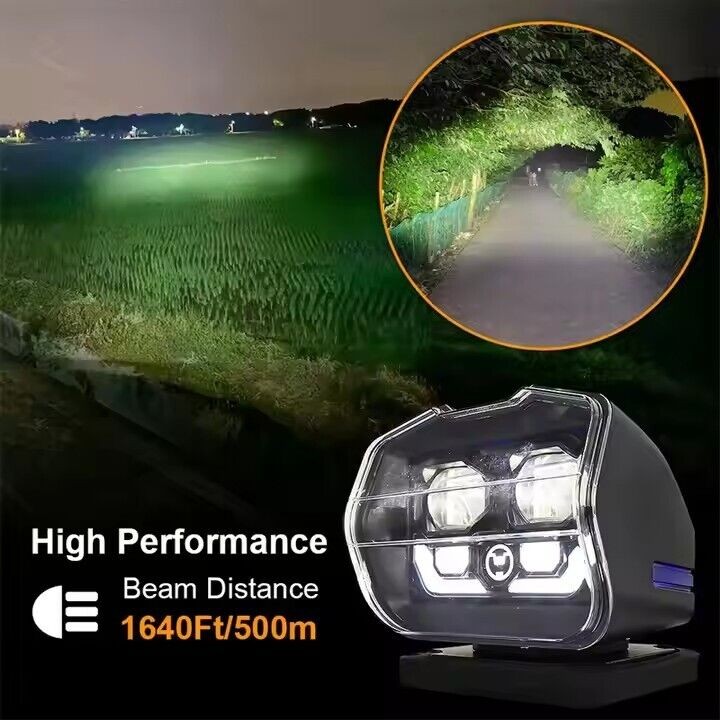 LED Remote Control Searchlight Marine Boat Car Truck Wireless Spotlight Magnetic