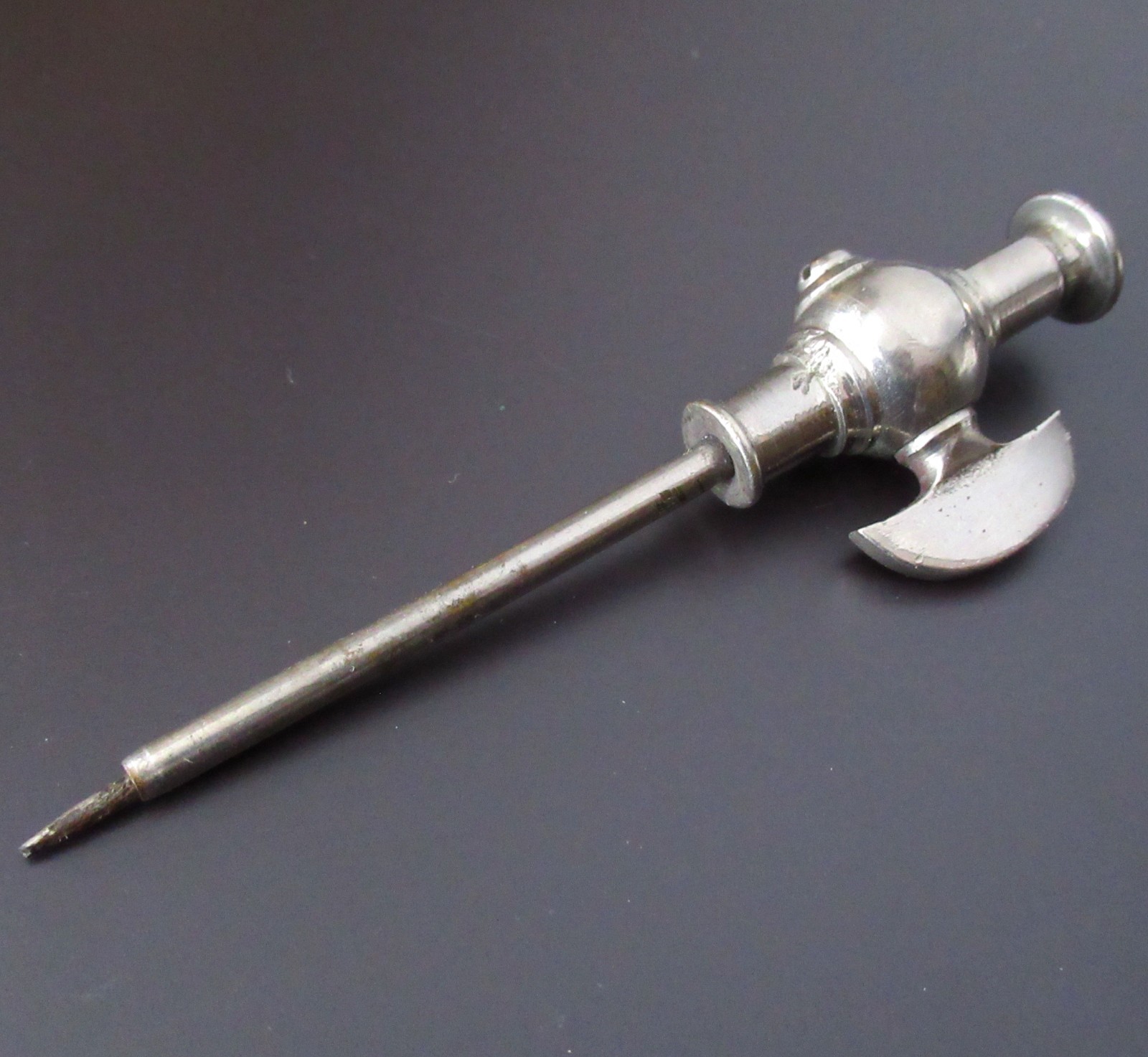 Antique Victorian Half Axe Champagne Bottle Needle Tap Regulator Steel Faucet