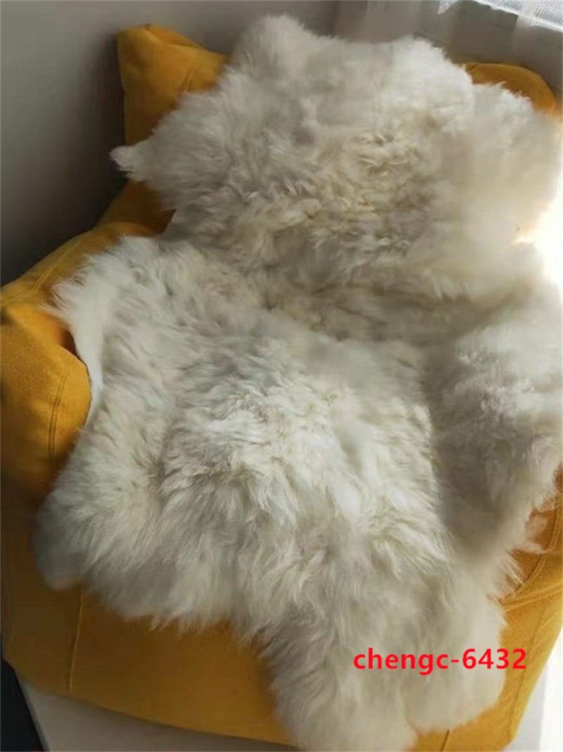 IN US 100% Genuine Sheepskin Fluffy Fur Rug 60*120CM Windward Natural Soft Mat
