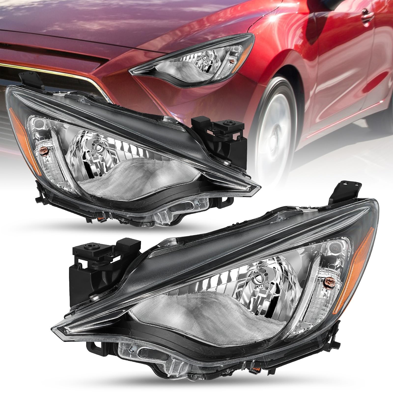 Halogen Headlight for 2016 Scion iA 2017-2018 Toyota Yaris iA 2019-2020 Yaris