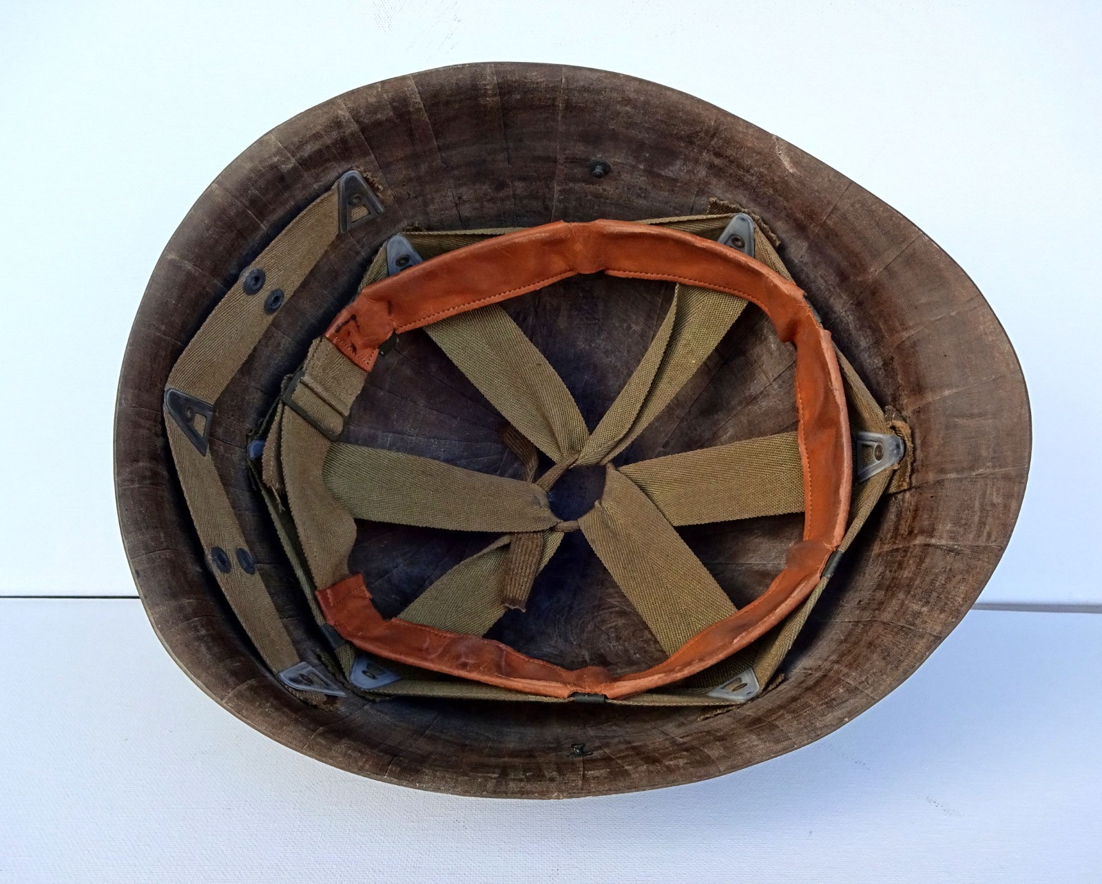 US WWII Hood Rubber Company M-1 Helmet Liner - Rarest of All M-1 Liners