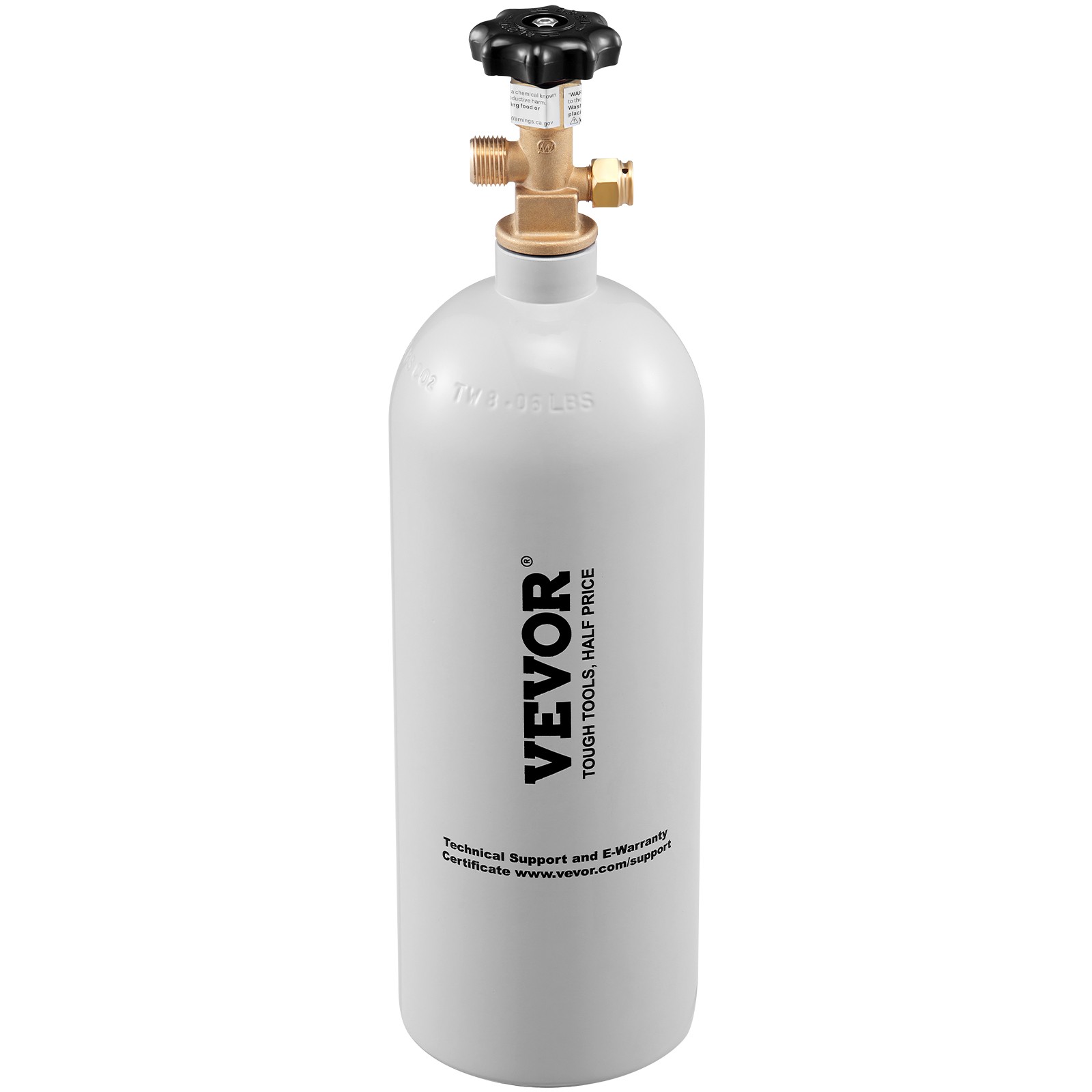 VEVOR 5 Lbs CO2 Tank Aluminum Gas Cylinder with CGA320 Valve For Draft Soda Beer