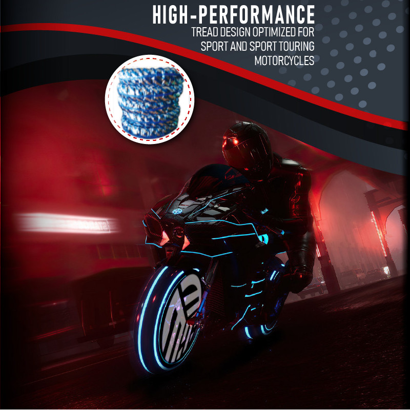 190/50-17 + 120/70-17 MMT Motorcycle Tire SET - NEW (2 TIRES)