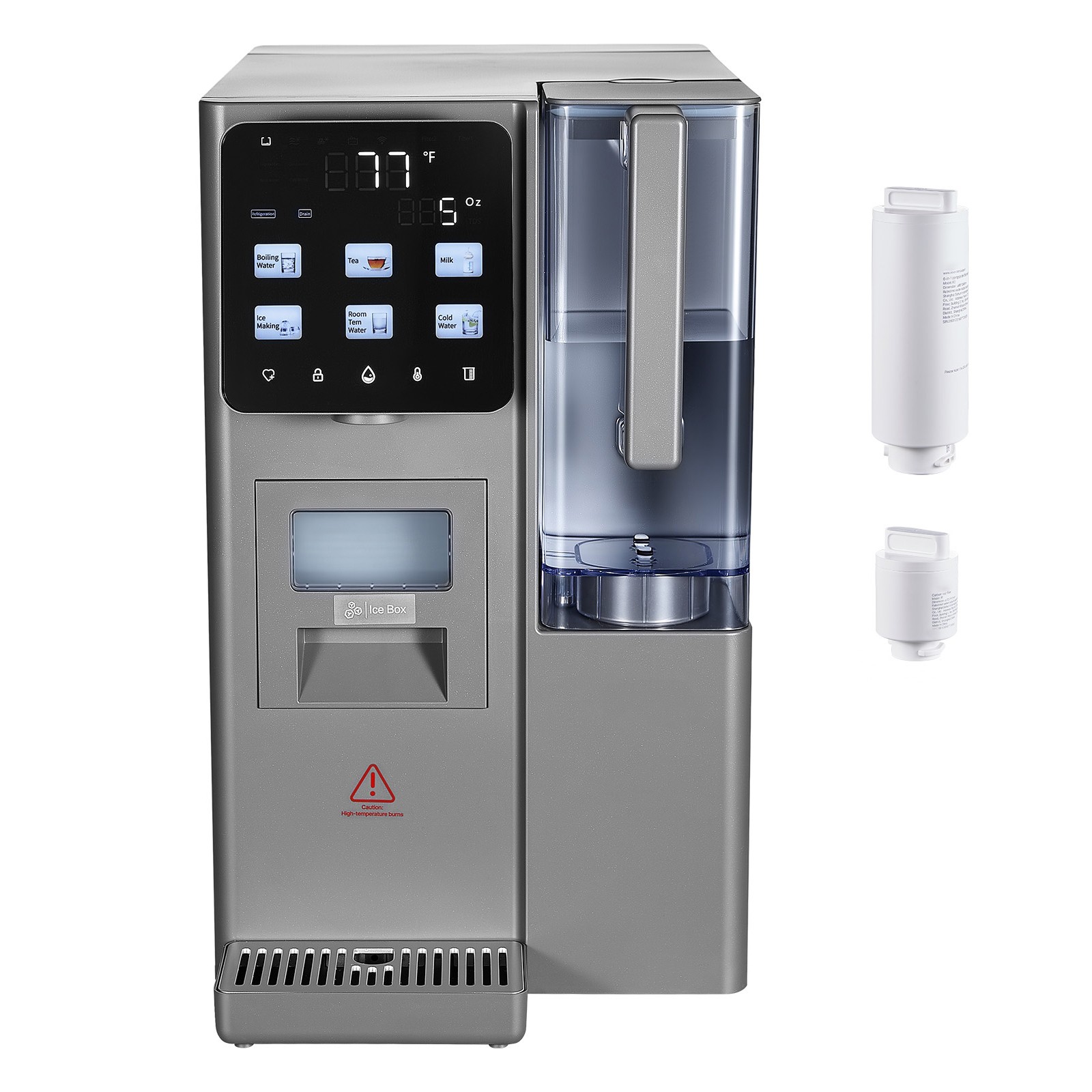 Uimoso 4-in-1 Countertop Ice Maker with Water Filter and Dispenser