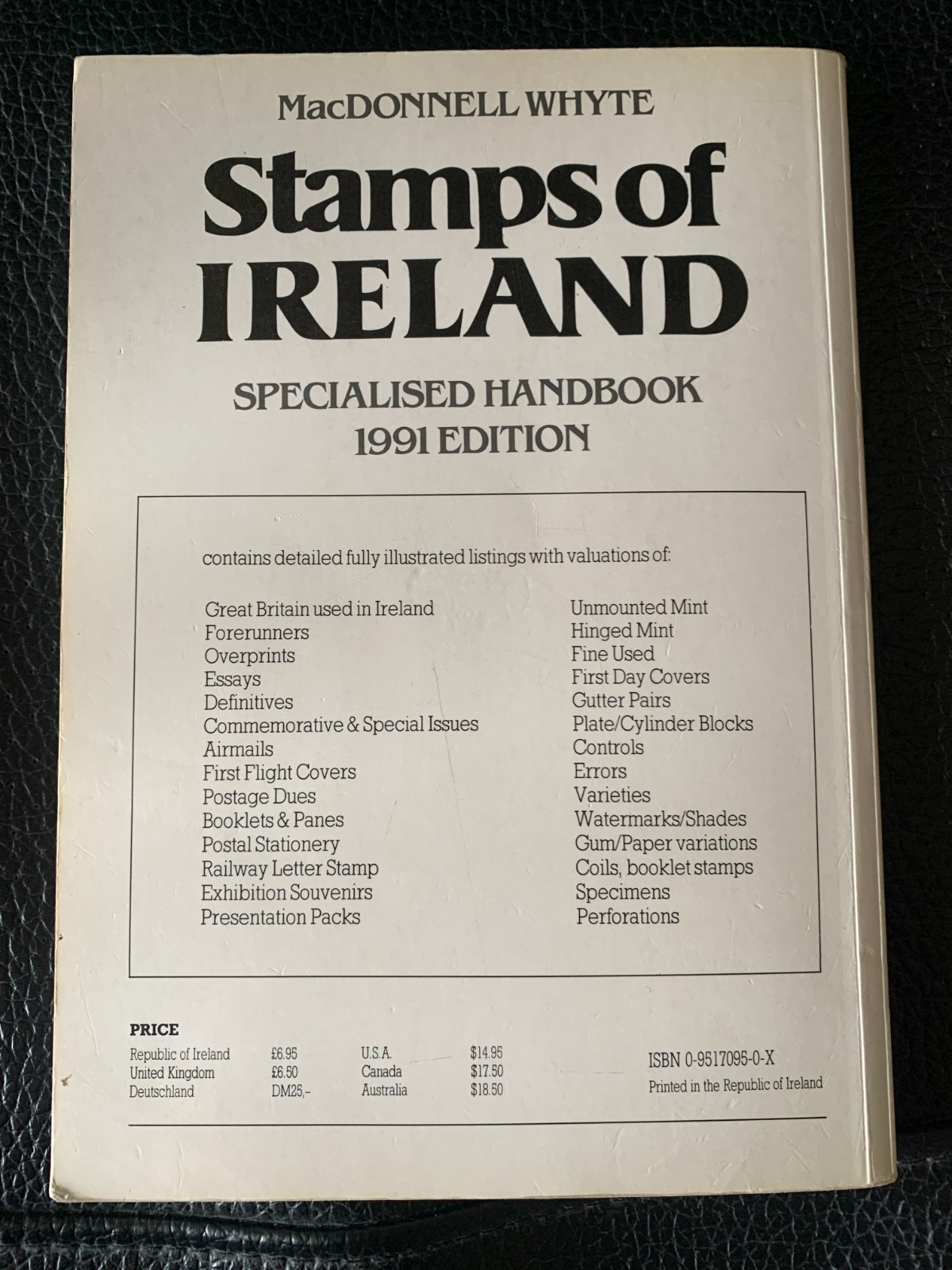 Stamps of Ireland Specialised Handbook MacDonnell Whyte Irish Philately
