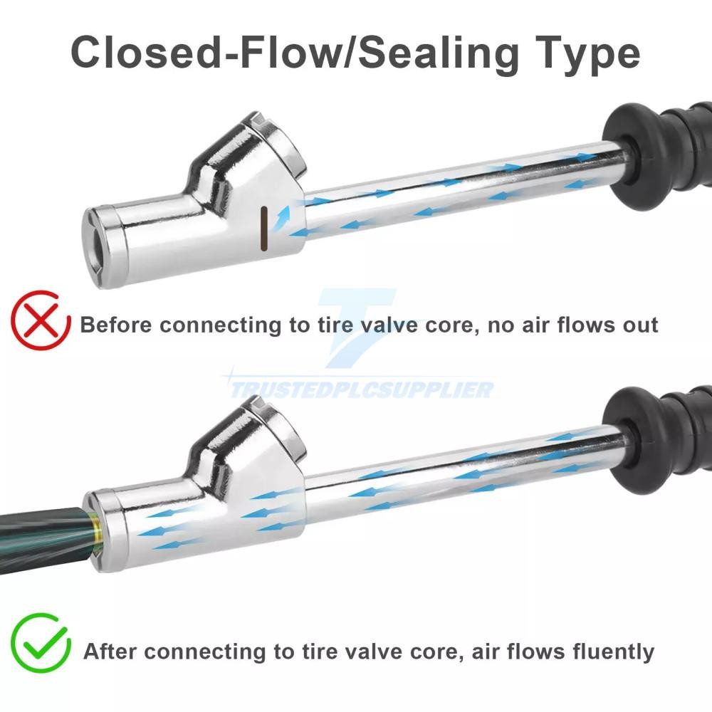 2*Dual Head Air Chuck 1/4" FNPT Straight Foot Lock On Truck RV Tire Inflate Chuc