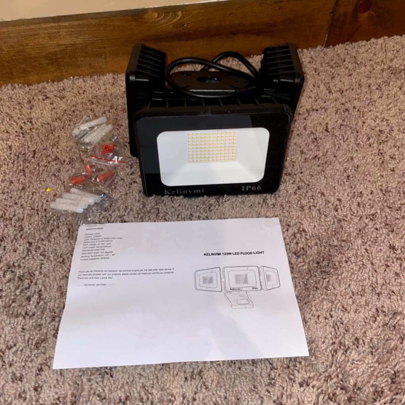 Outdoor LED Security Flood Lights 120W Ultra Bright 12000LM 4500K Motion Sensor