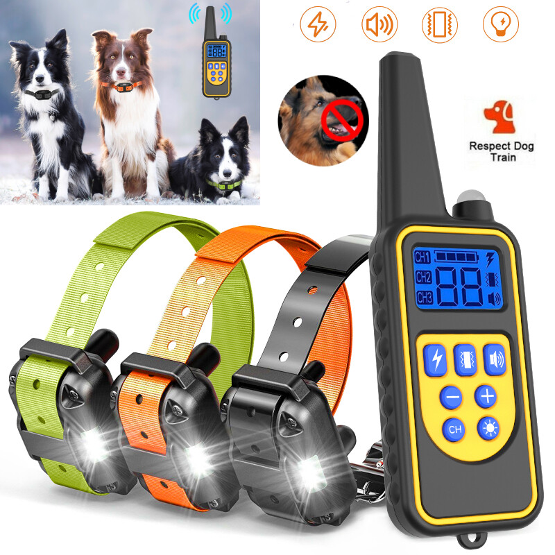 Rechargeable Anti No Barking Collar Electric Shock Dog Pet Bark Training Collar