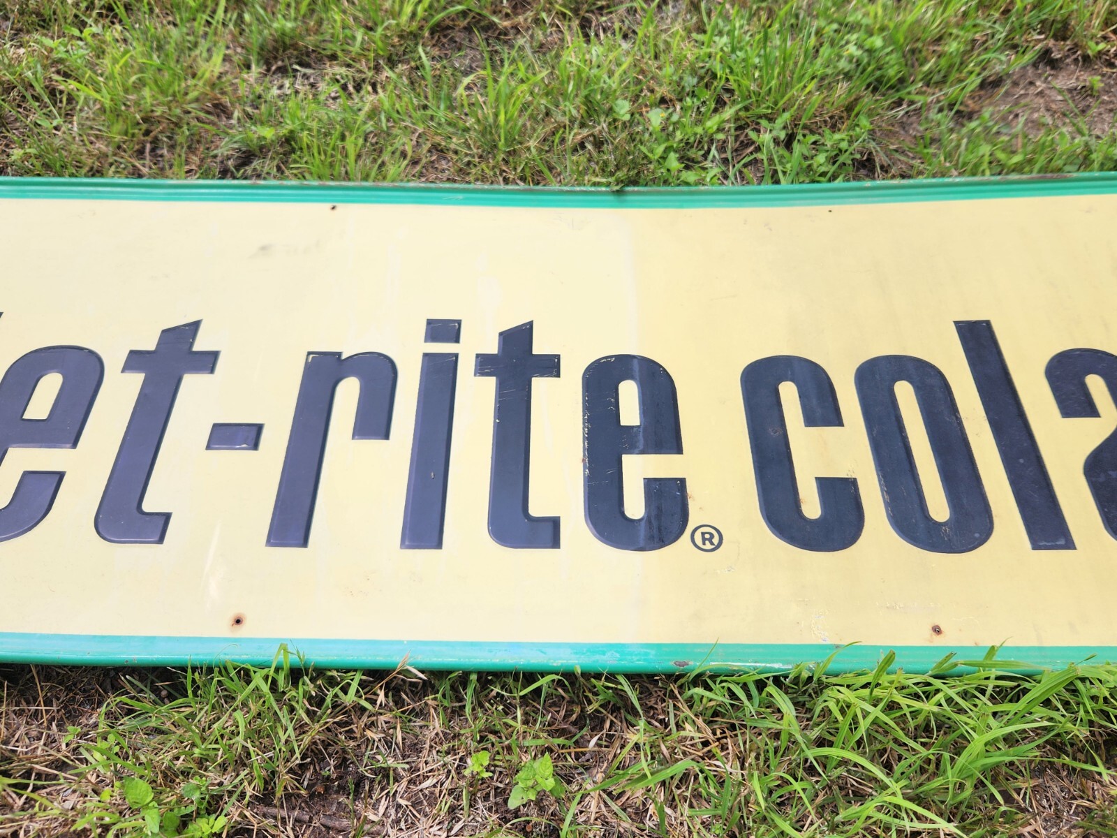 Large 54" Vintage Diet Rite Cola Sign Embossed Self Framed Soda Pop Gas Station