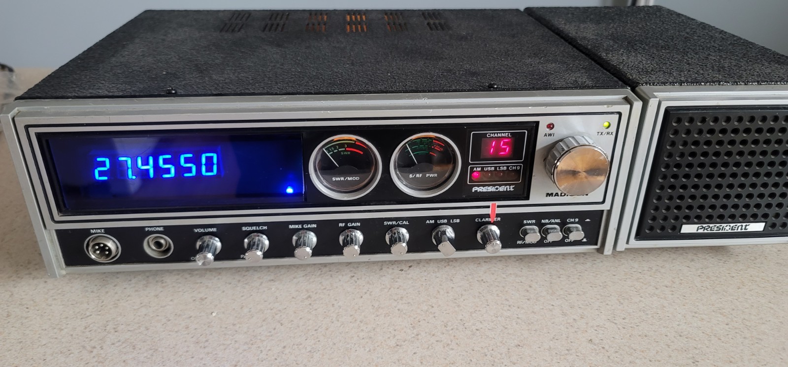 CB BASE RADIO PRESIDENT MADISON AM SSB W/ EXTRAS