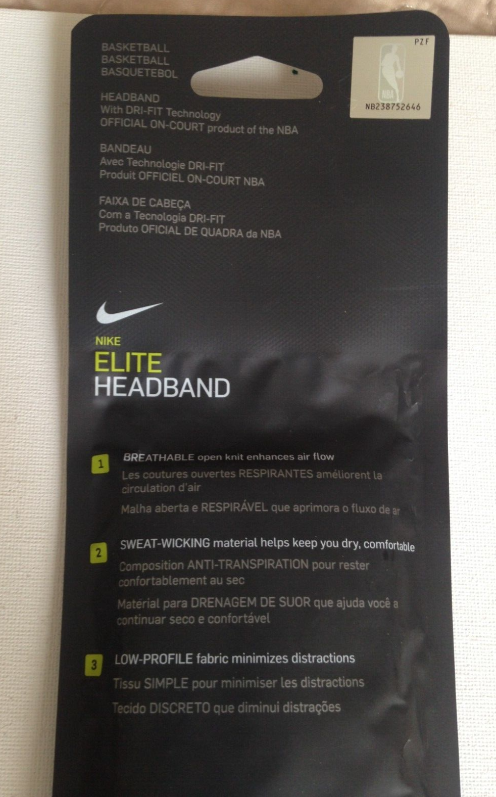 Nike Basketball NBA Purple Headband Elite Headbands CT3649-528