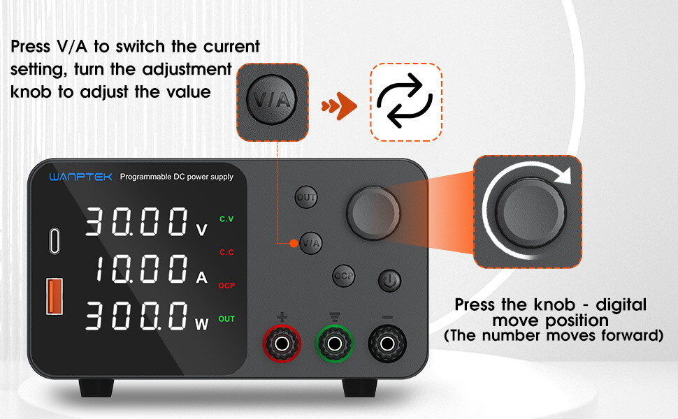 0~30V 60V 120V, 0~5A 10A Lab Adjustable DC Power Supply Variable Bench Switching