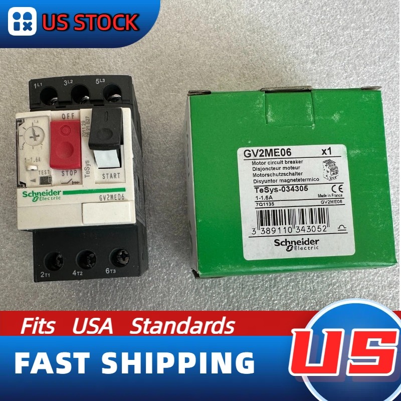 GV2ME06 Schneider NEW Manual Starter Protector: Expedited Shipping, US In-Stock
