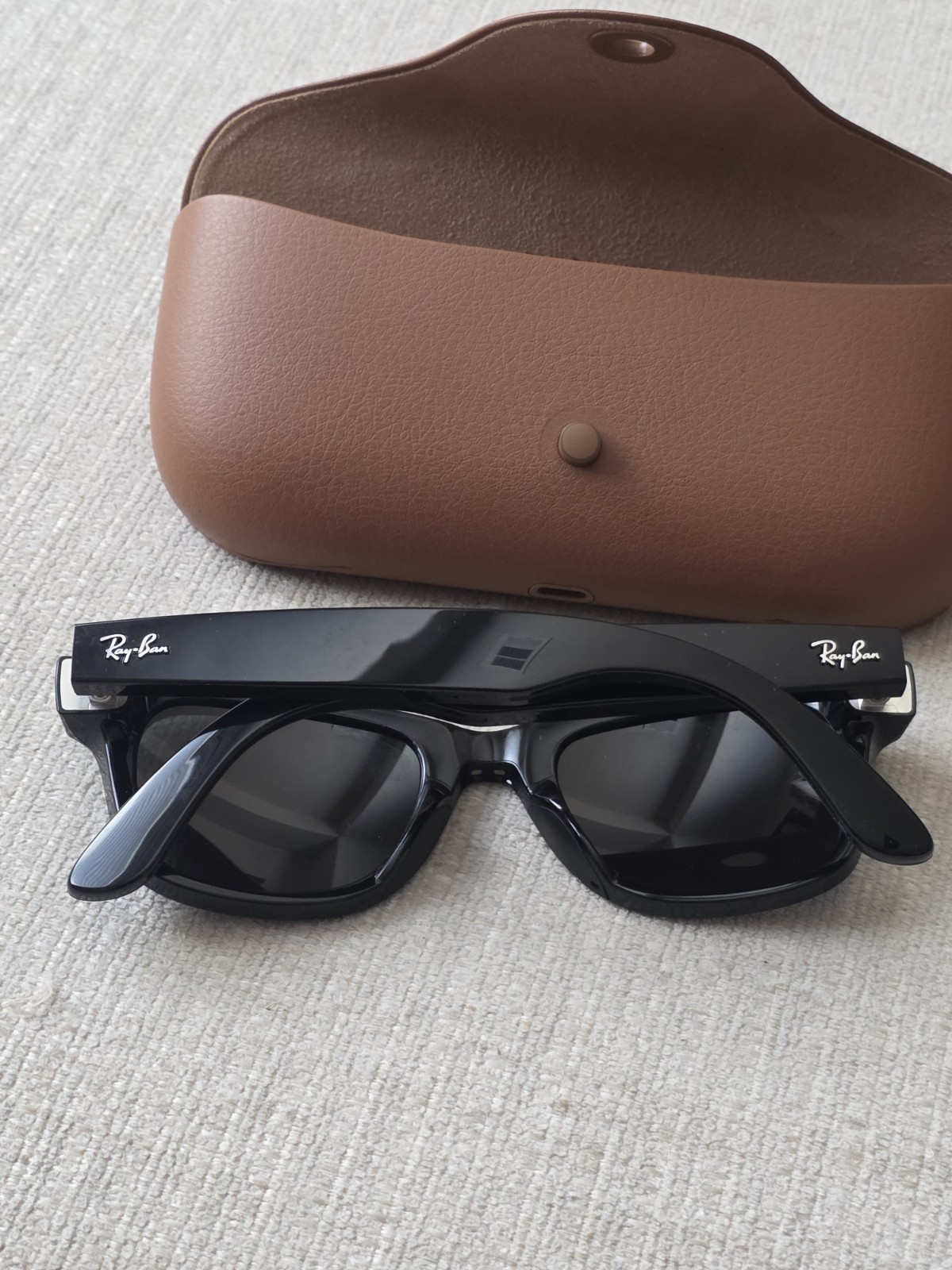 Ray-Ban Meta Wayfarer Gen 1 Shiny Black 50-22 Regular Green Lens - RW4006 601/71