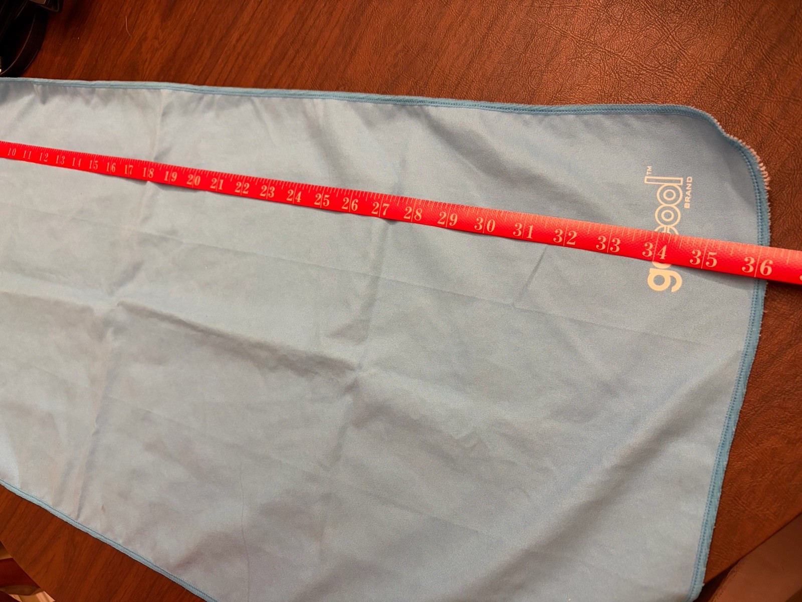 GoCool Brand Cooling Towel Wrap Blue Gym Workout Outdoor Neck Sweat 15” x 36”