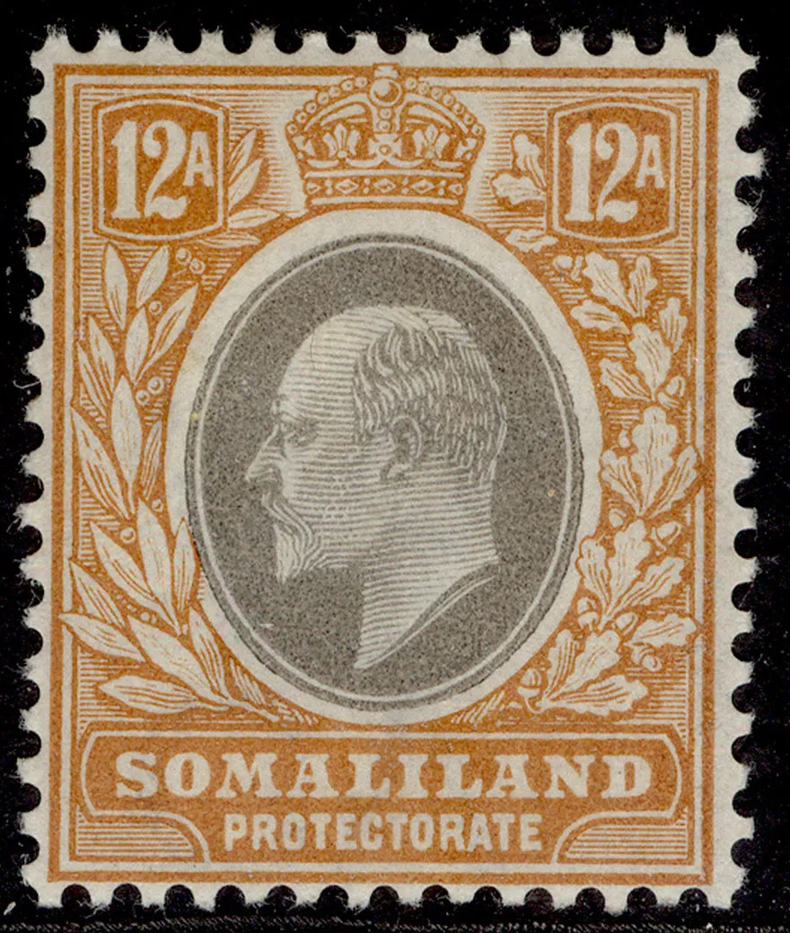 SOMALILAND PROTECTORATE GV SG40, 12a grey-black & orange-buff, M MINT. WMK CA