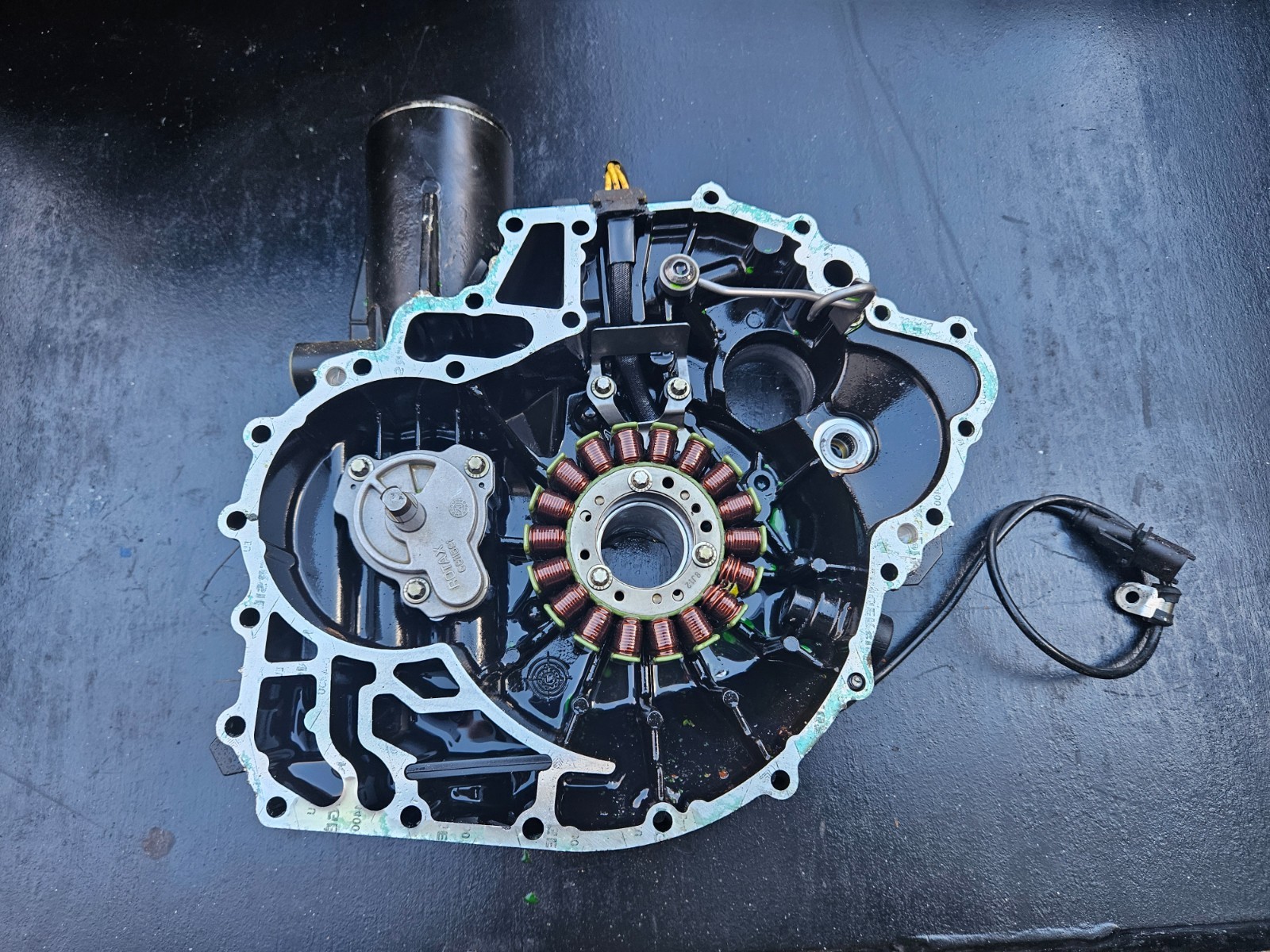 Sea Doo 2009 RXT 255 sc   STATOR ASSY PTO COVER WITH UPDATED COOLING TUBE FOR SC
