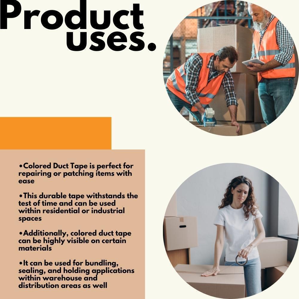 Duct Tape Multi-Purpose Utility Grade Tapes Choose Your Mil, Size, Color & Qty