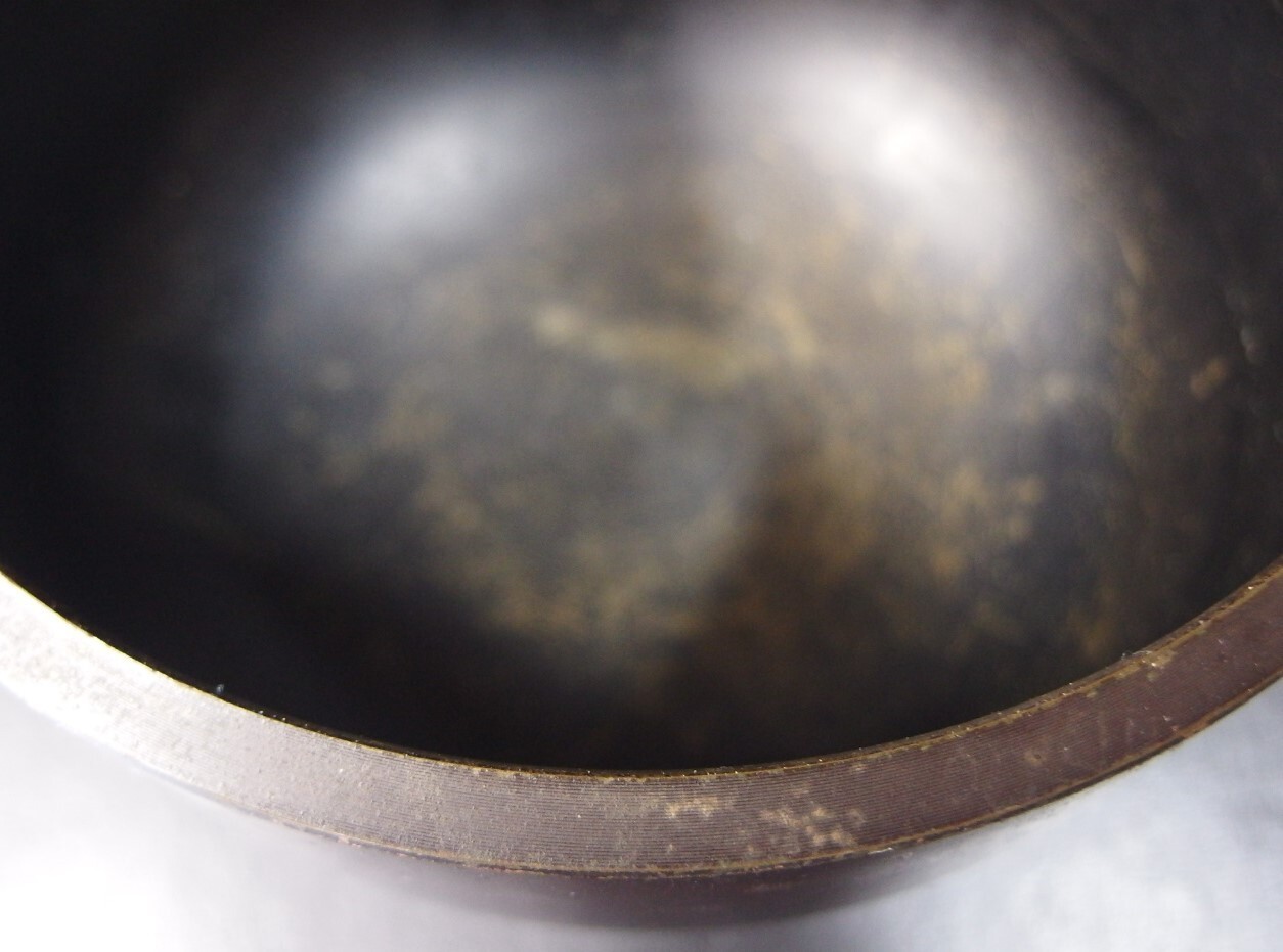 or25116 JAPANESE BUDDHIST SINGING BOWL ORIN GONG 18.1 cm /7.1 inch Width VINTAGE