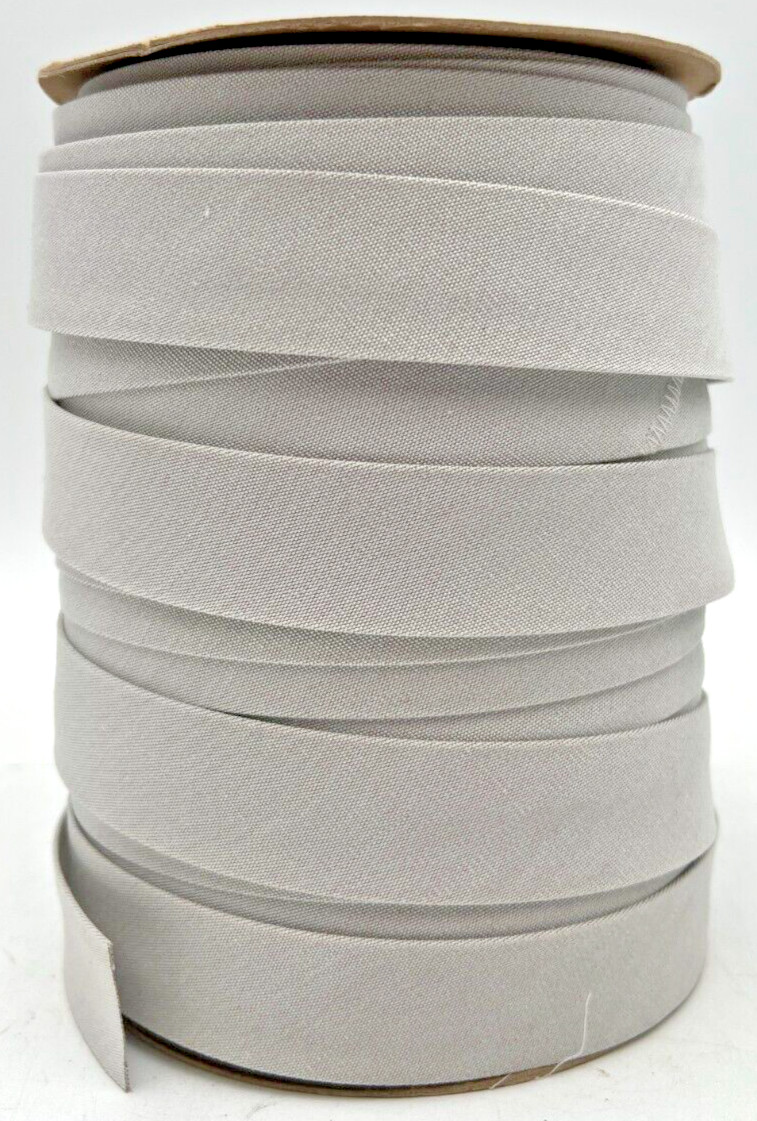 SUNBRELLA MARINE 1-1/4" SILVER 4651 BINDING TAPE DOUBLE EDGE PARTIAL, 1" REMNANT