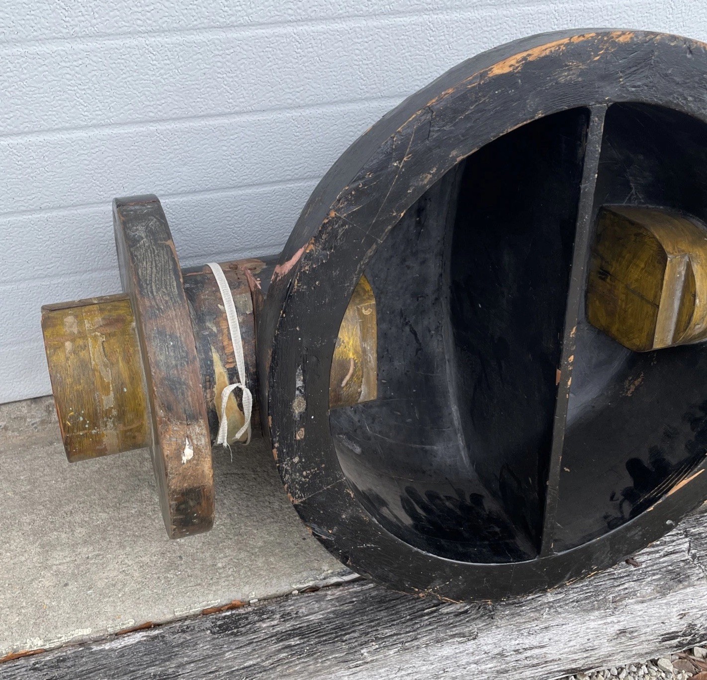 Large Vintage Industrial Wood Foundry Mold Pattern From Philadelphia Navy Yard