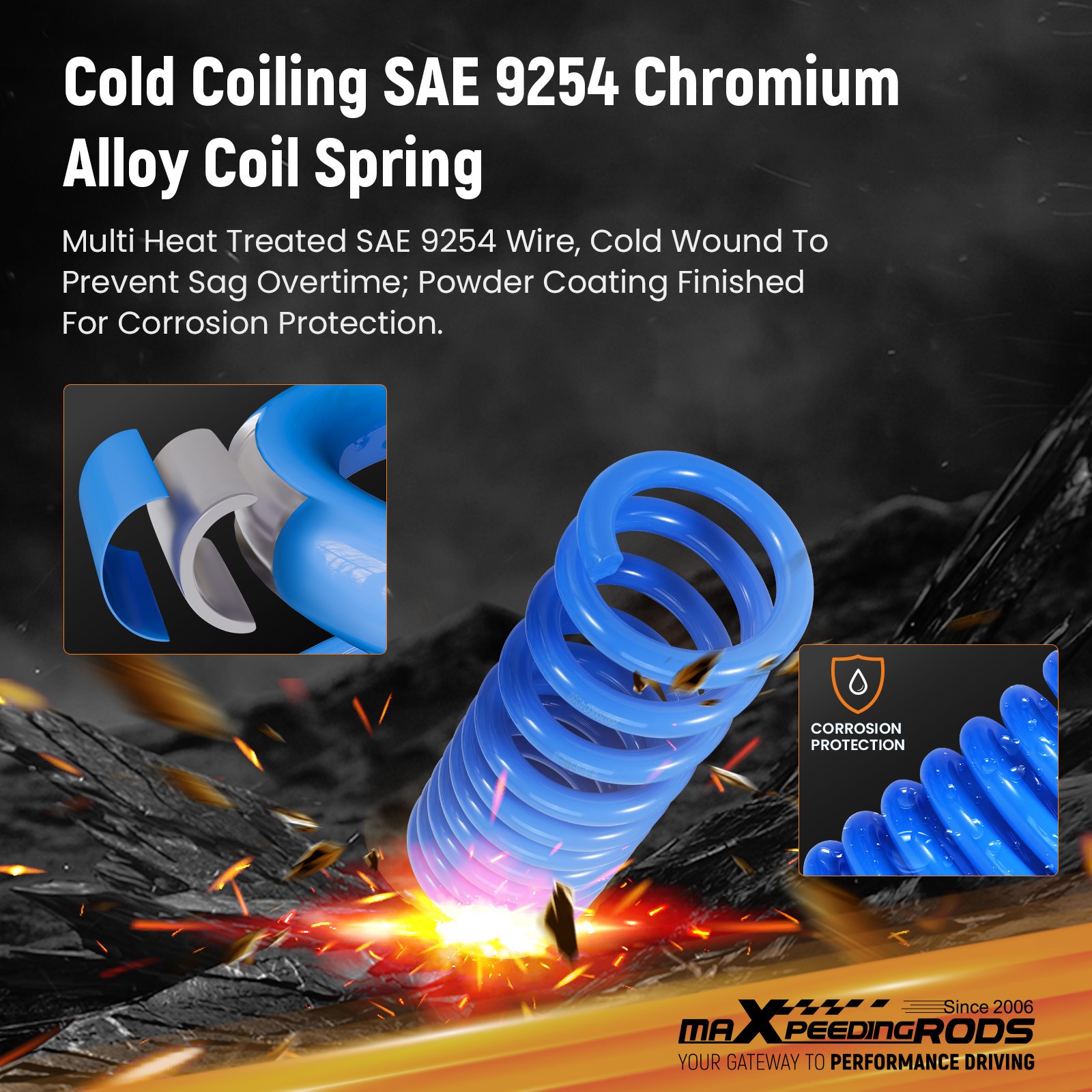 MaXpeedingrods Lowering Springs 2.2"F / 2.2"R For Dodge Challenger RWD 2008-2023