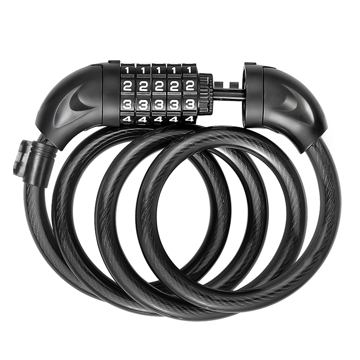 Bike Lock Cable with Combination Bike Lock Cable Anti-Theft Security Black US