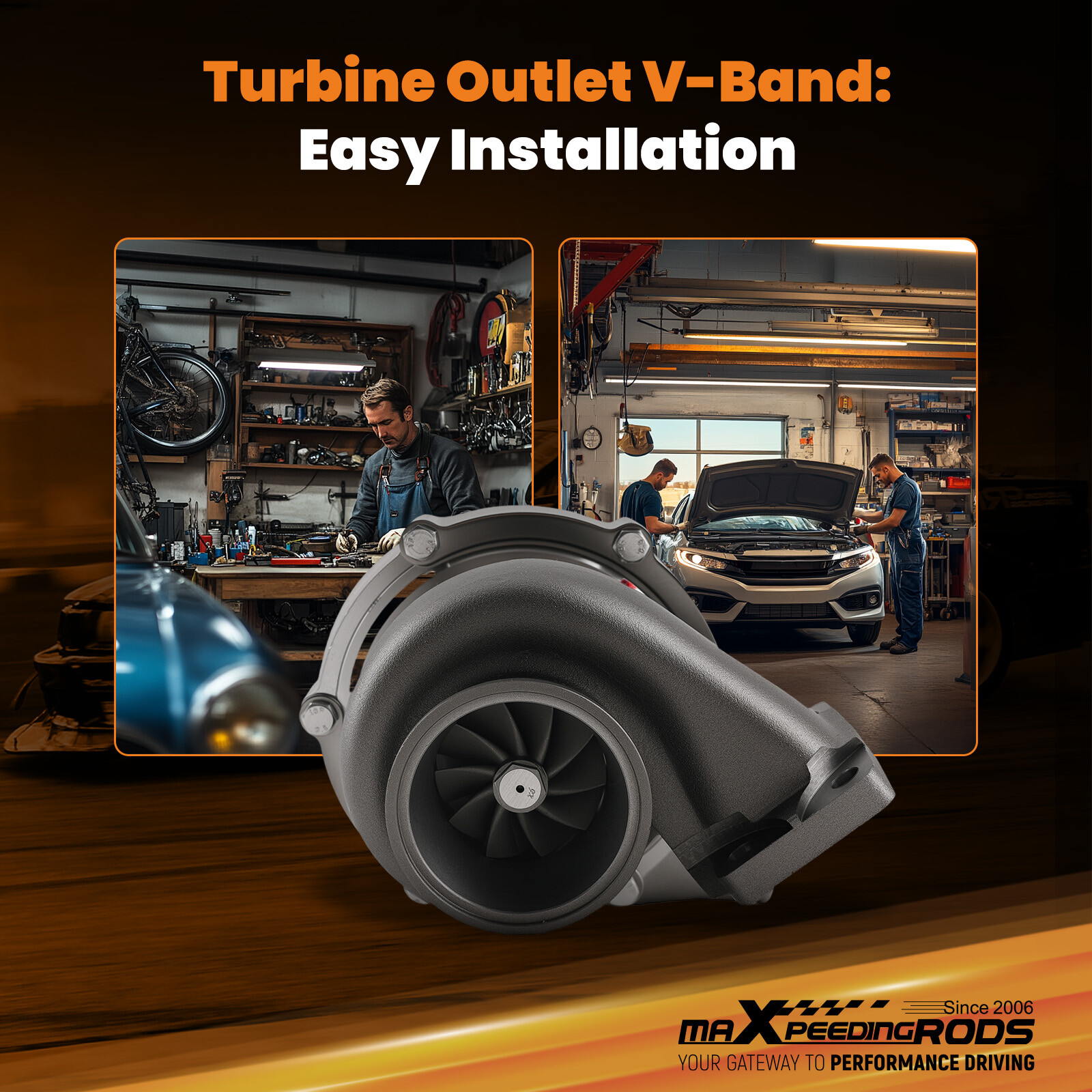 Upgrade Billet T3 V-Band GT3582 GT35 A/R .70 A/R .63 Turbo Up to 600BHP