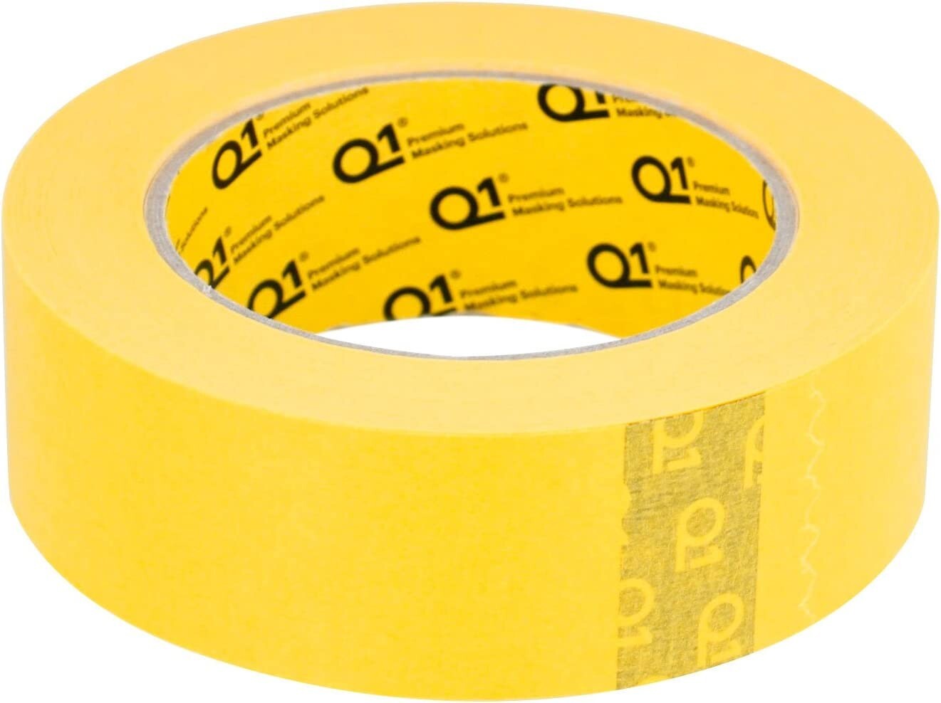 Q1 - 1-1/2 inch Premium Automotive Yellow Masking Tape - Case of 24 Rolls