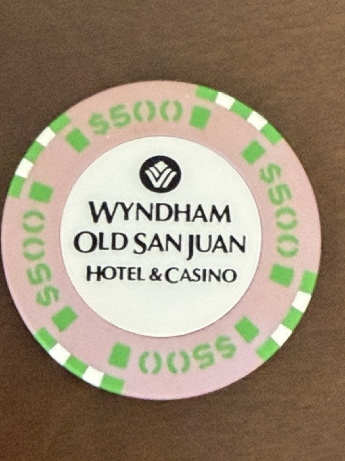 $500 Wyndham Old San Juan Puerto Rico Casino Chip