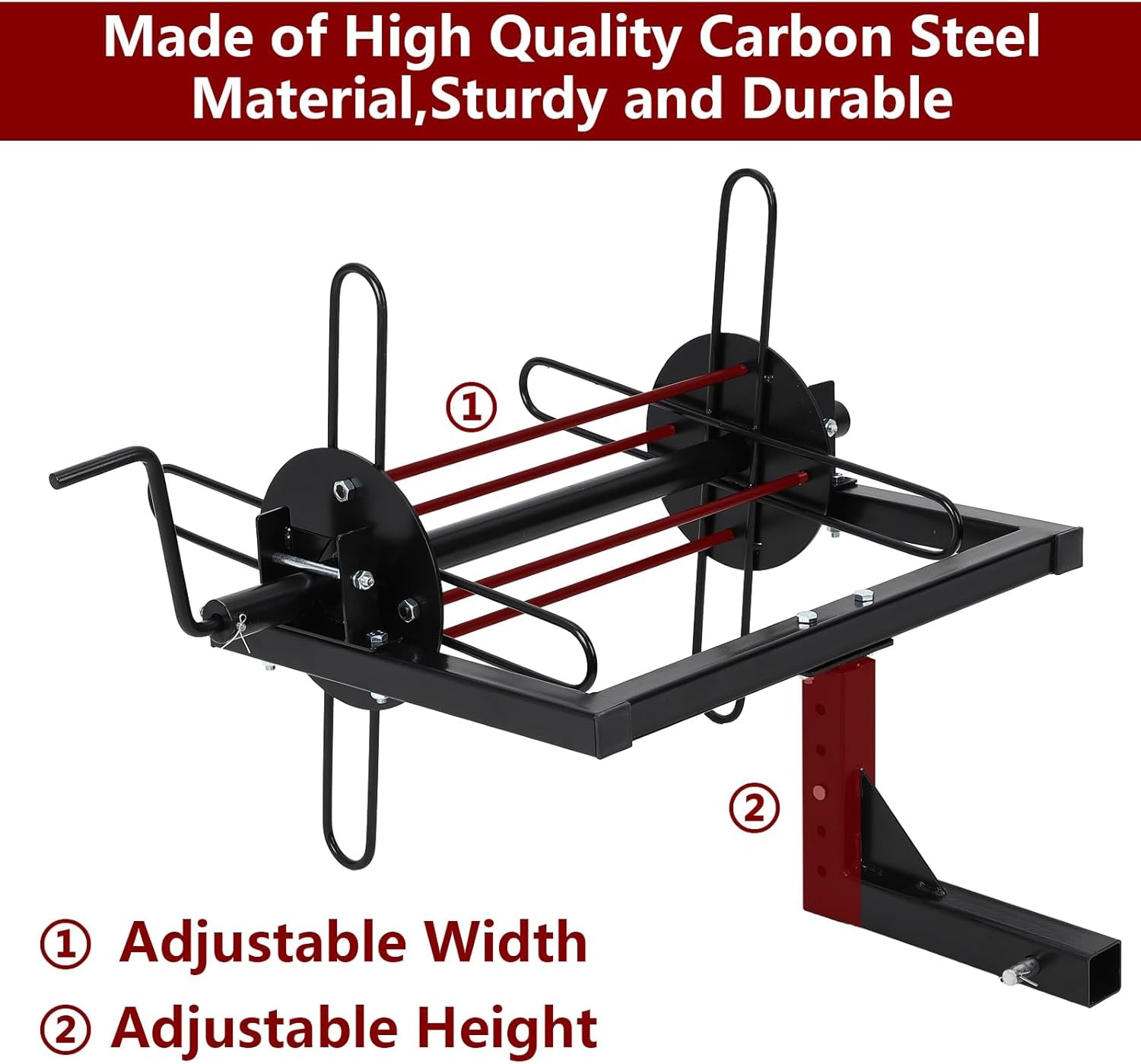 Barbed Wire Unroller Bolt-On ATV Truck w/ 2" Receiver Hitch for Smooth Fencing