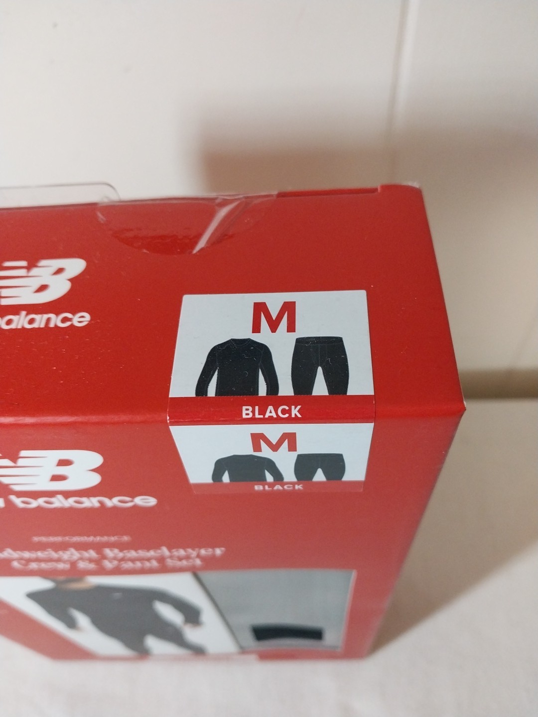 2-Piece Set New Balance Midweight Base Layer Crew / Pant Men Medium Black SEALED