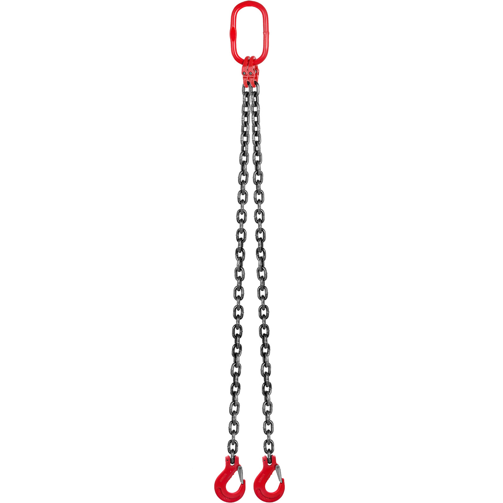 VEVOR Lifting Chain Sling 3/8"x5' Double Leg w/ Grab Hook 4T/8800lb Capacity G80