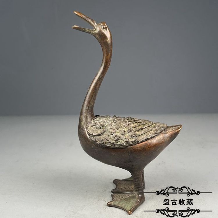 Vintage Brass Duck Incense Burner Chinese Style Home Decor Collectible Statue