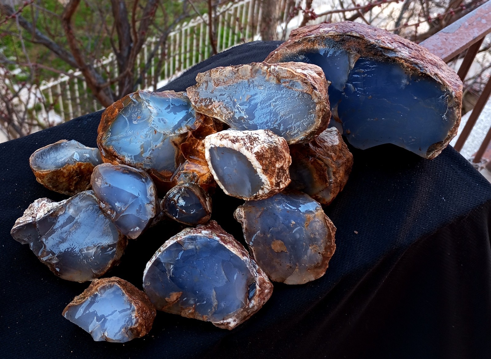 Wholesale Raw Premium Quality Blue Chalcedony Nodeles 1 kg
