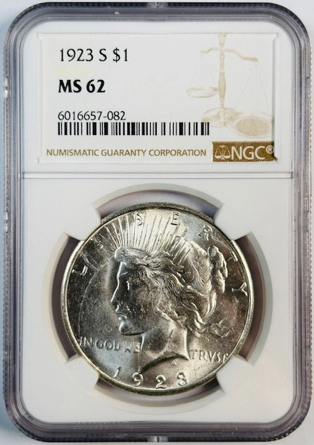 1923 S Peace Dollar NGC MS-62