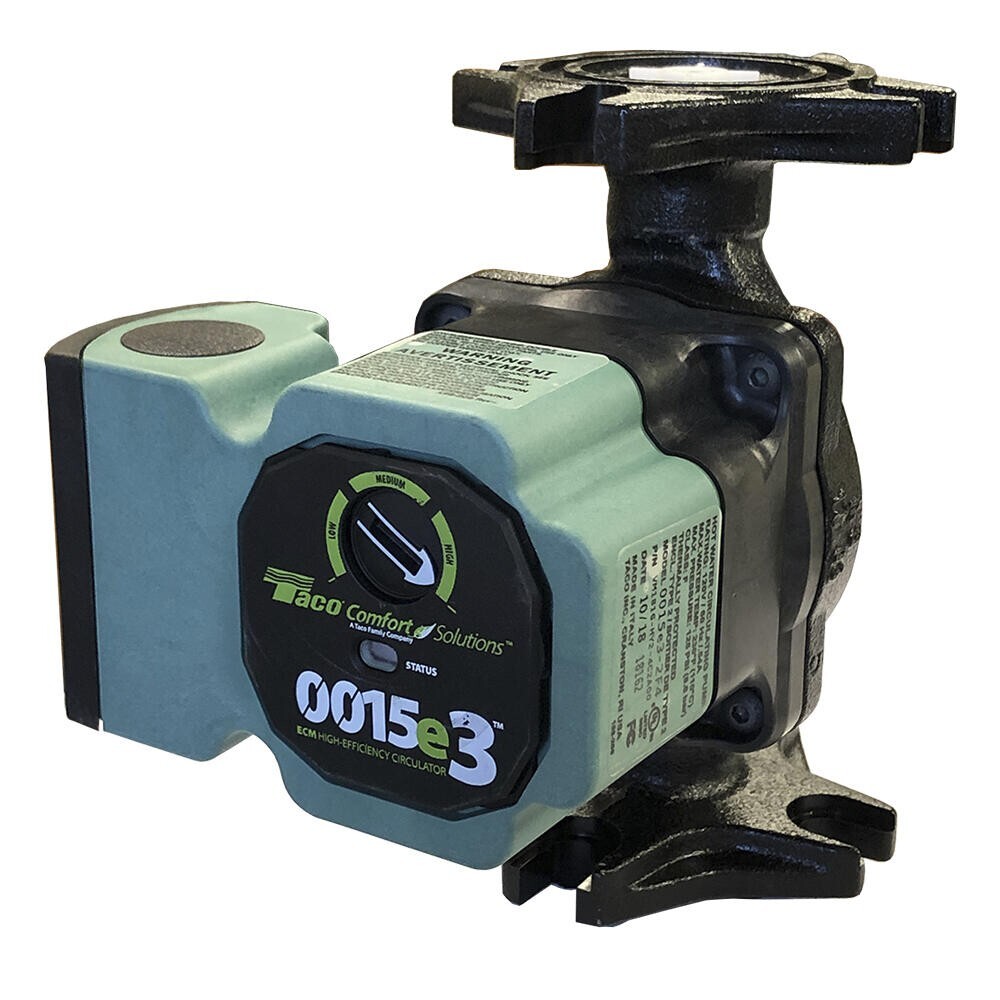 NEW Taco 0015e3 / 0015e3-2F4 / 0015e3-F4 ECM High-Efficiency Circulator With IFC